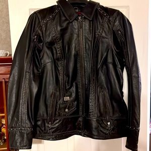 BRAND NEW NEVER WORN HARLEY GENUINE LEATHER COAT